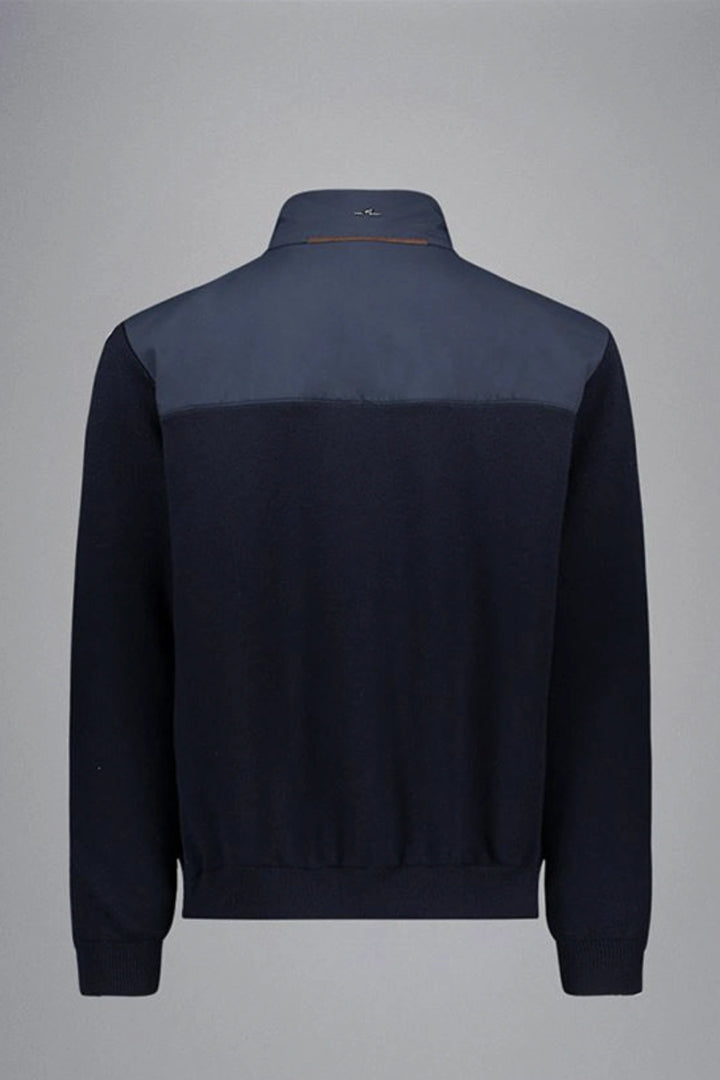 Quilted wool and nylon jacket