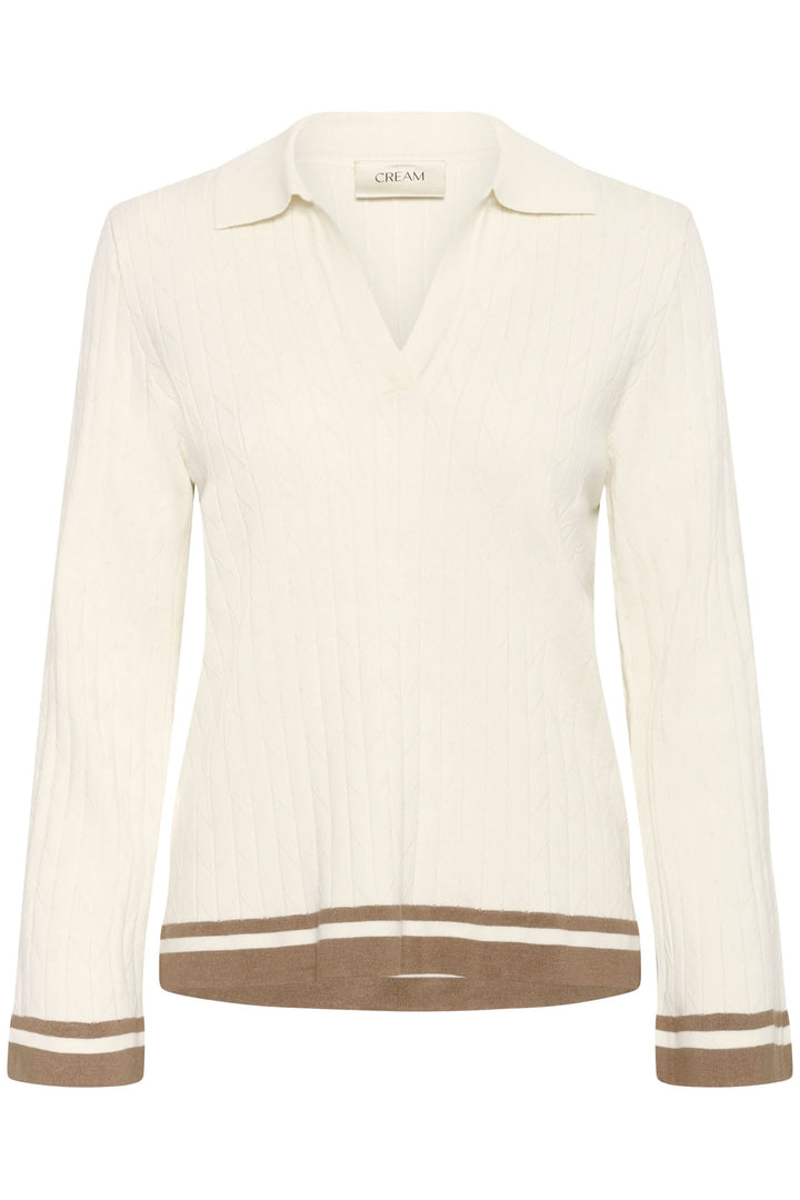 Polo Villea en maille raffinée avec col ouvert, texture subtile et finitions contrastantes, parfait pour une tenue soignée.