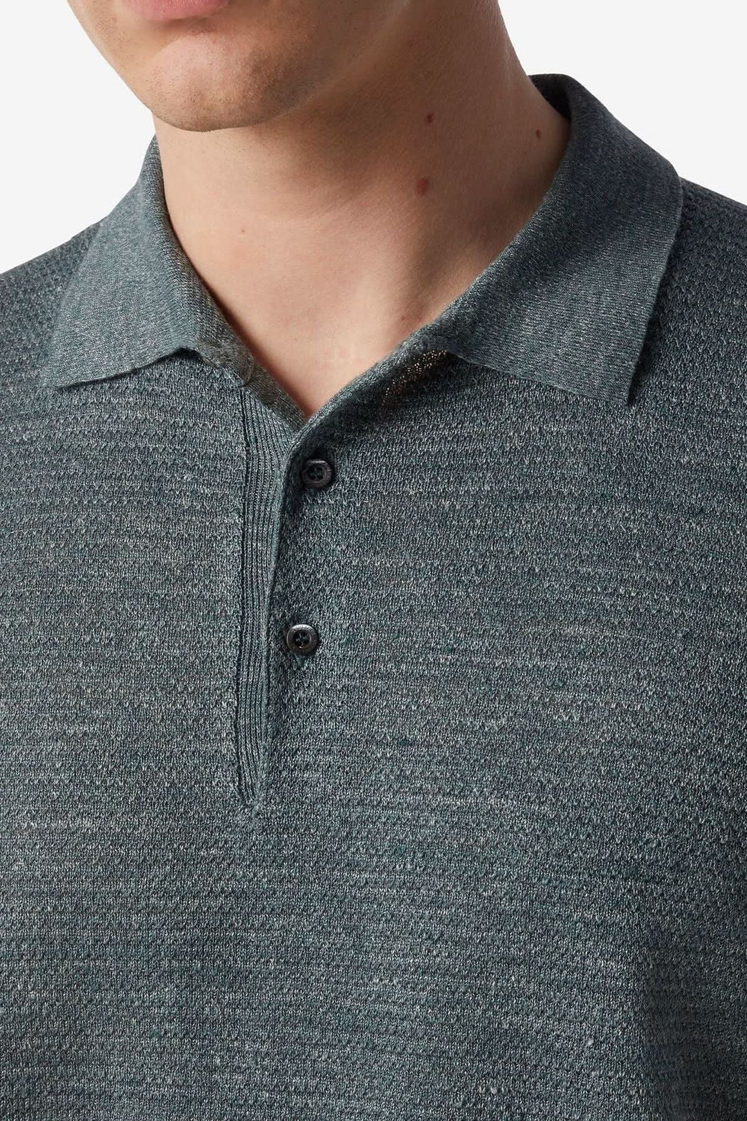 Polo à boutons en lin et soie pour homme, extensible, frais et respirant, idéal pour l&