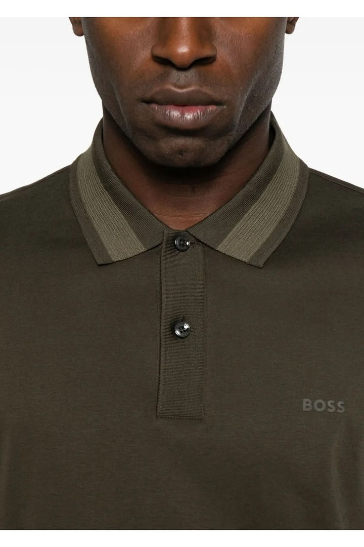 BOSS slim-fit long-sleeved polo shirt