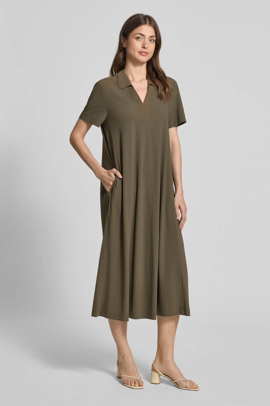 Josephina Midi Dress with Open Neckline – Valérie Simon