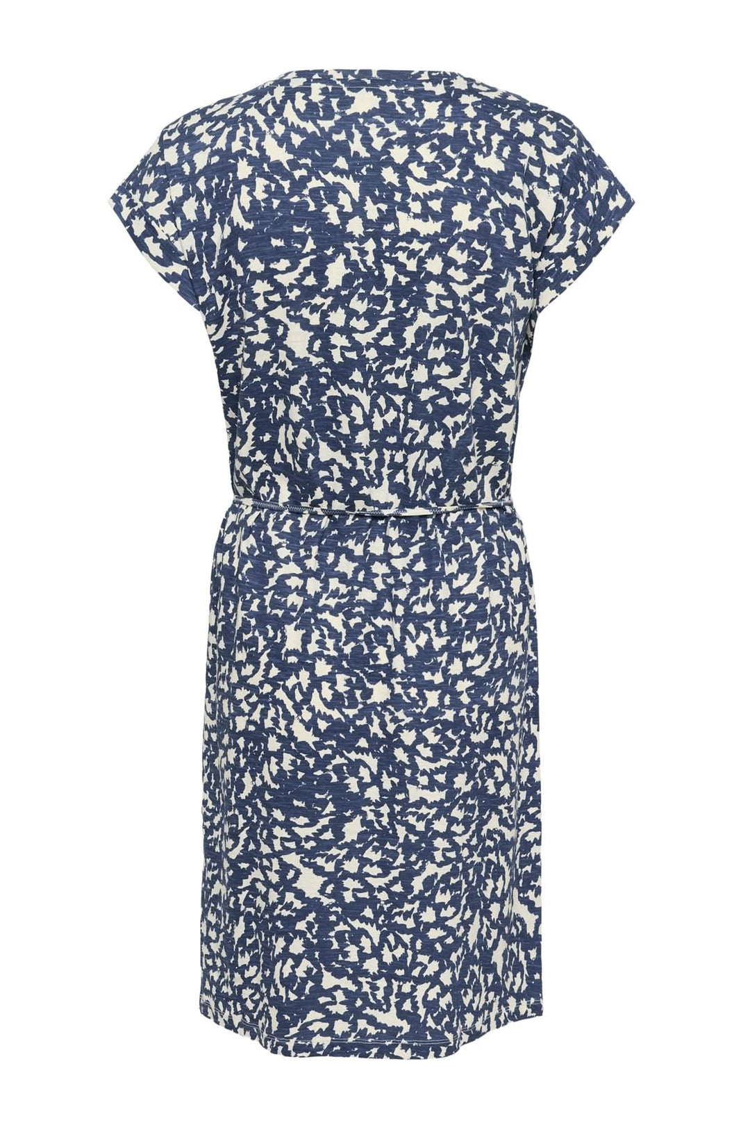 Robe Mabels en coton, dos avec motif créatif, encolure fendue et cordonnet à la taille.