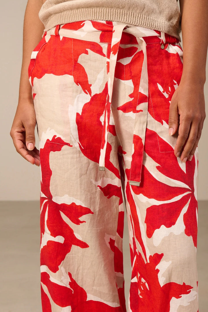 Wide-leg linen pants