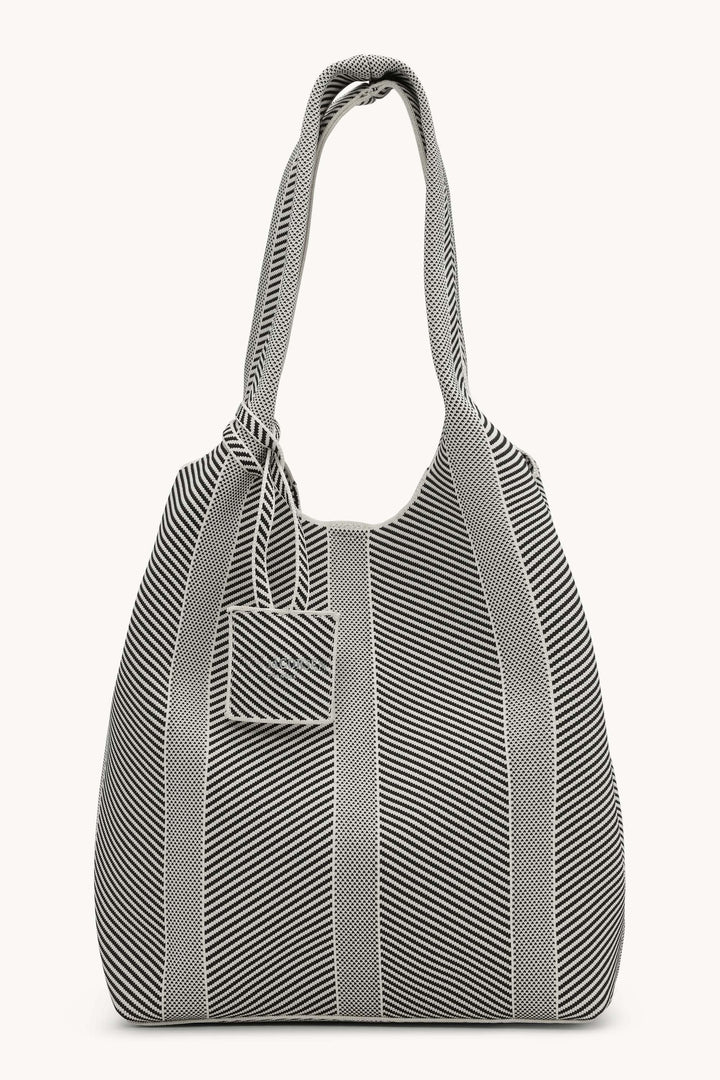 Textured knit tote bag