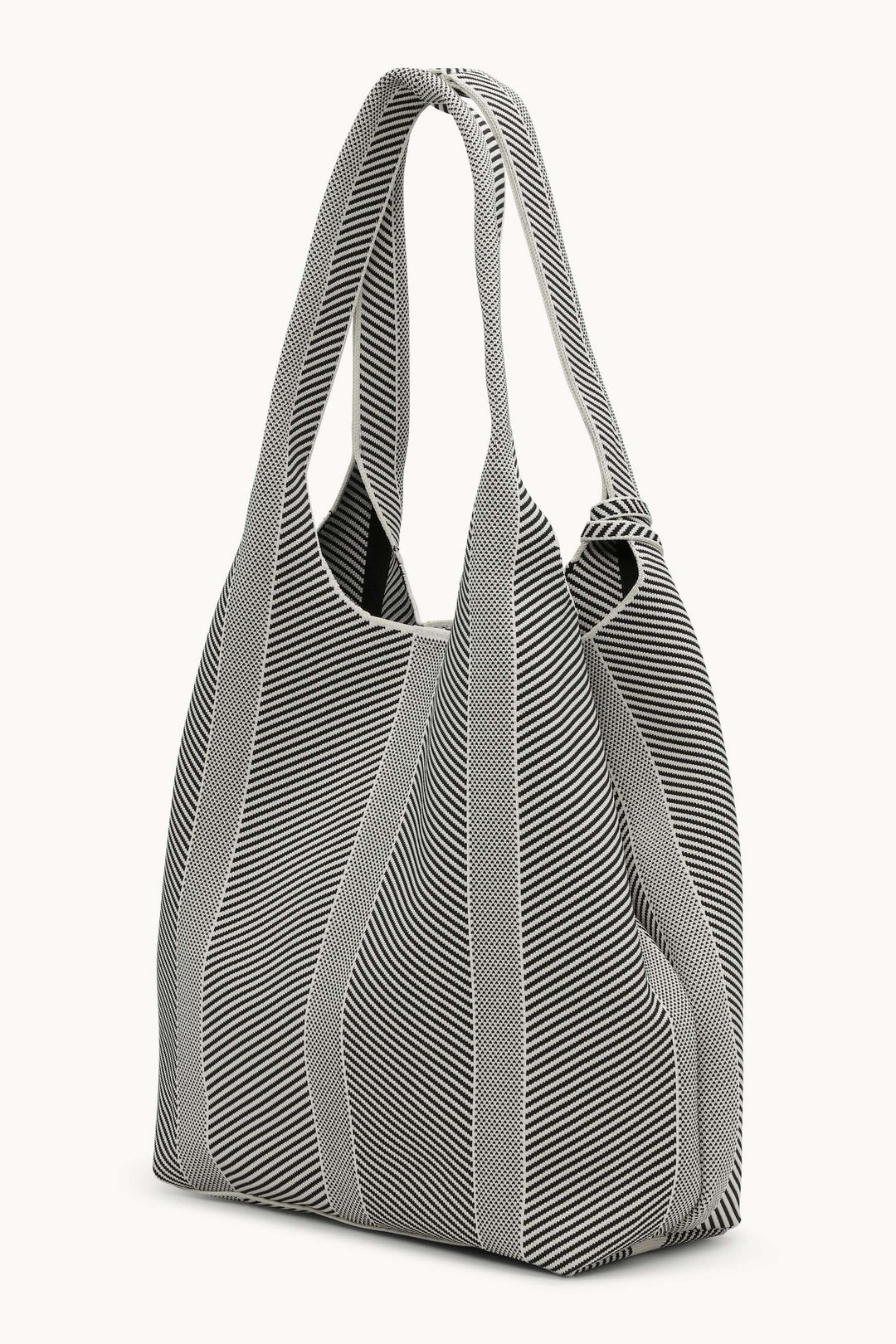 Textured knit tote bag