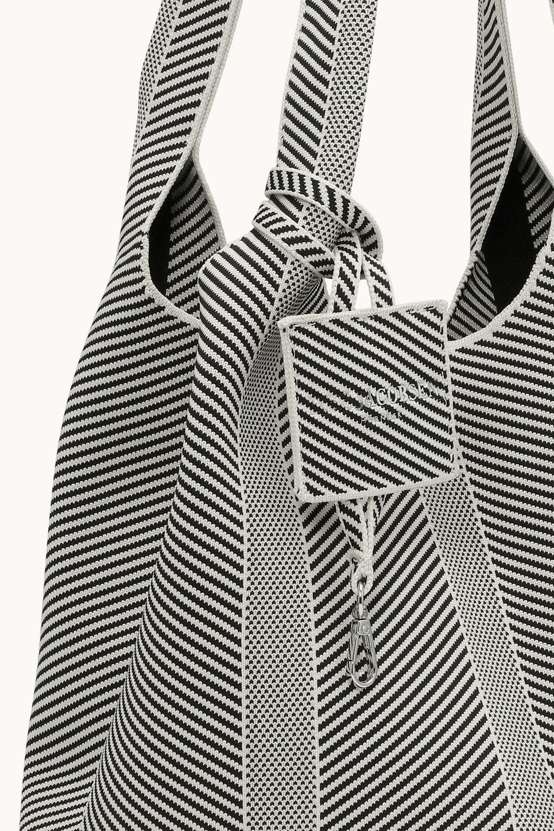 Textured knit tote bag