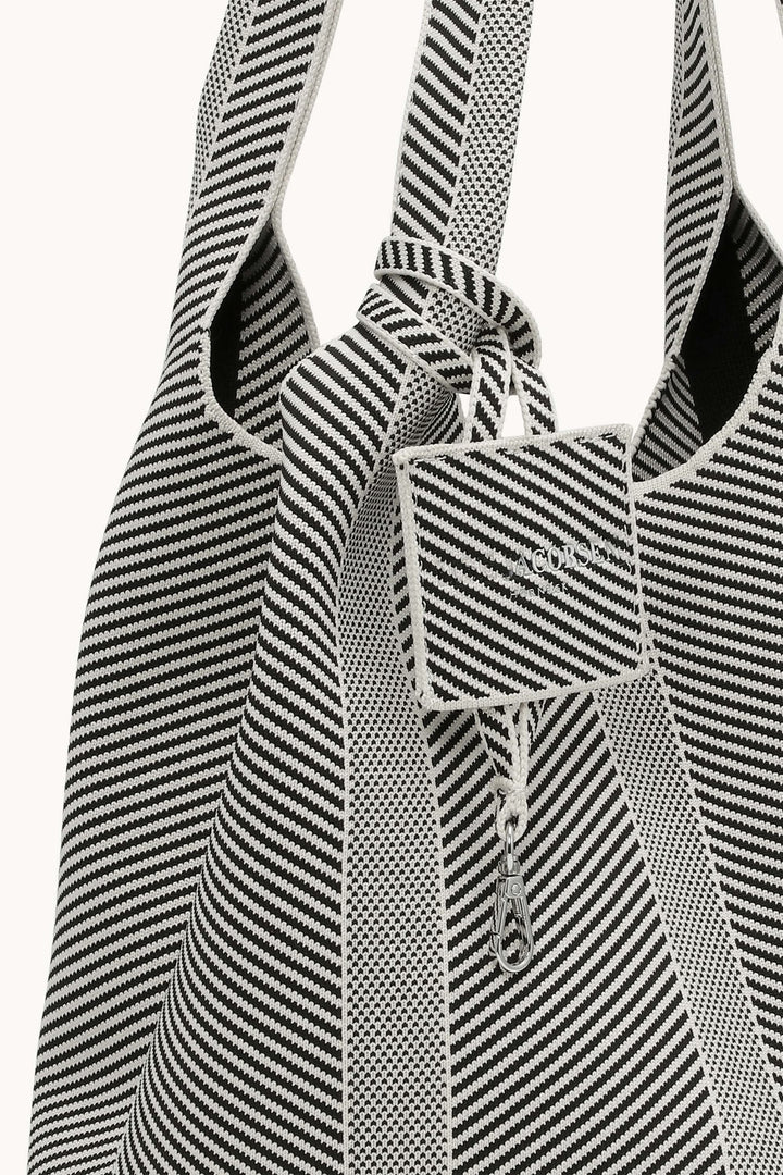 Textured knit tote bag