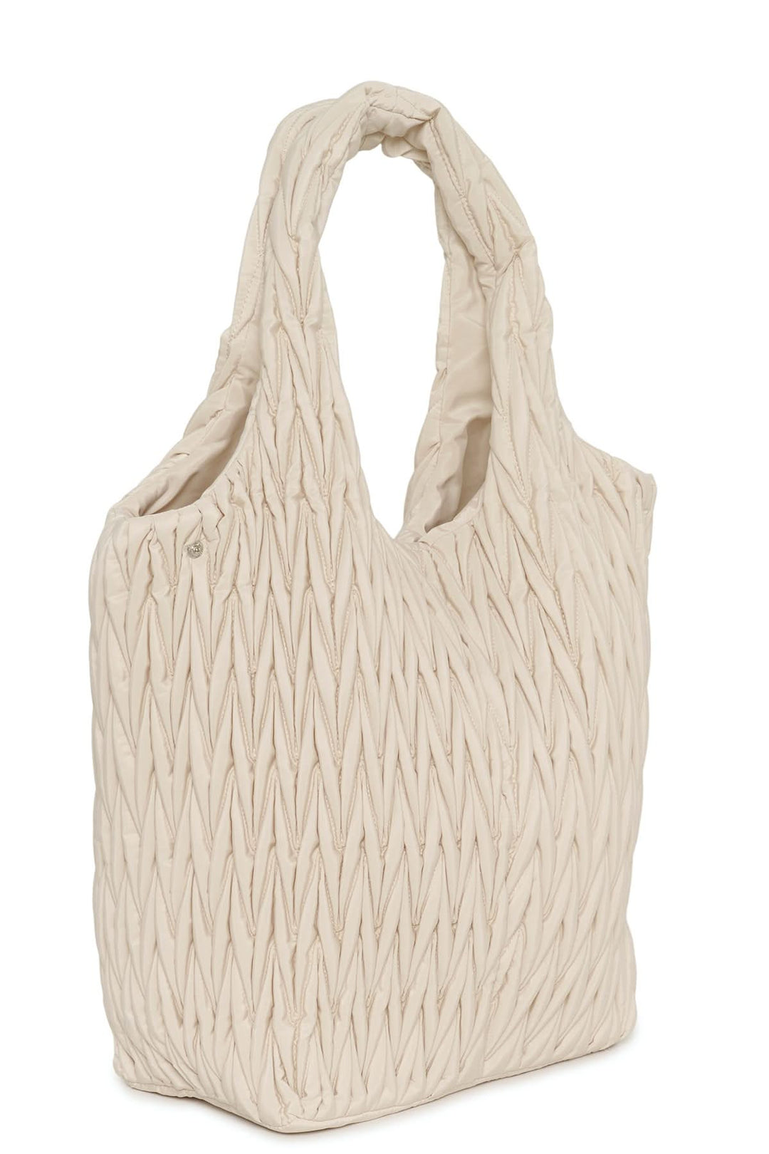 Sac fourre-tout matelassé Samy avec texture distinctive et anses confortables pour un style urbain élégant.