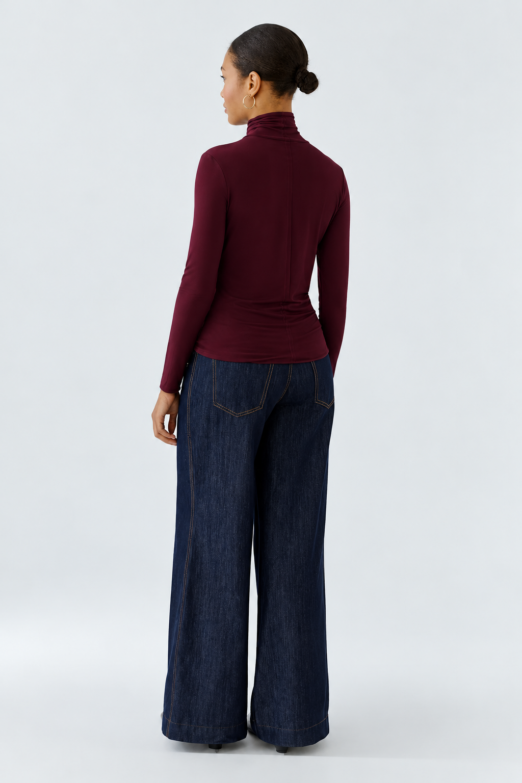 Chandail col montant en jersey de modal