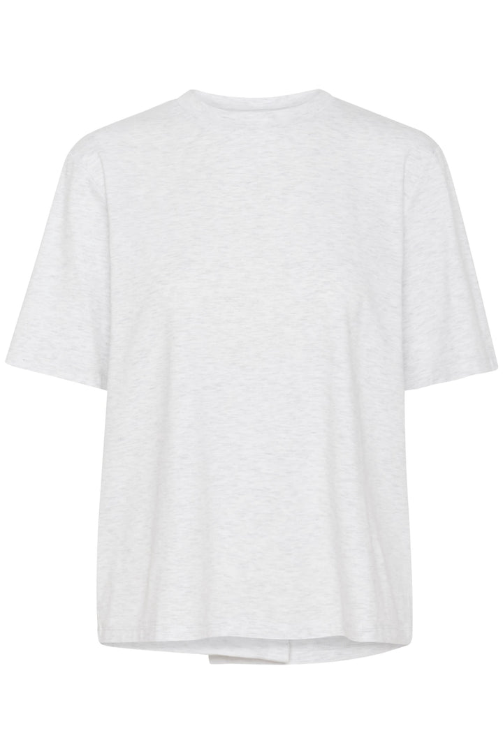 Back view of the Amilla T-shirt, featuring a loose fit and classic round neck in a soft, stretchy fabric.