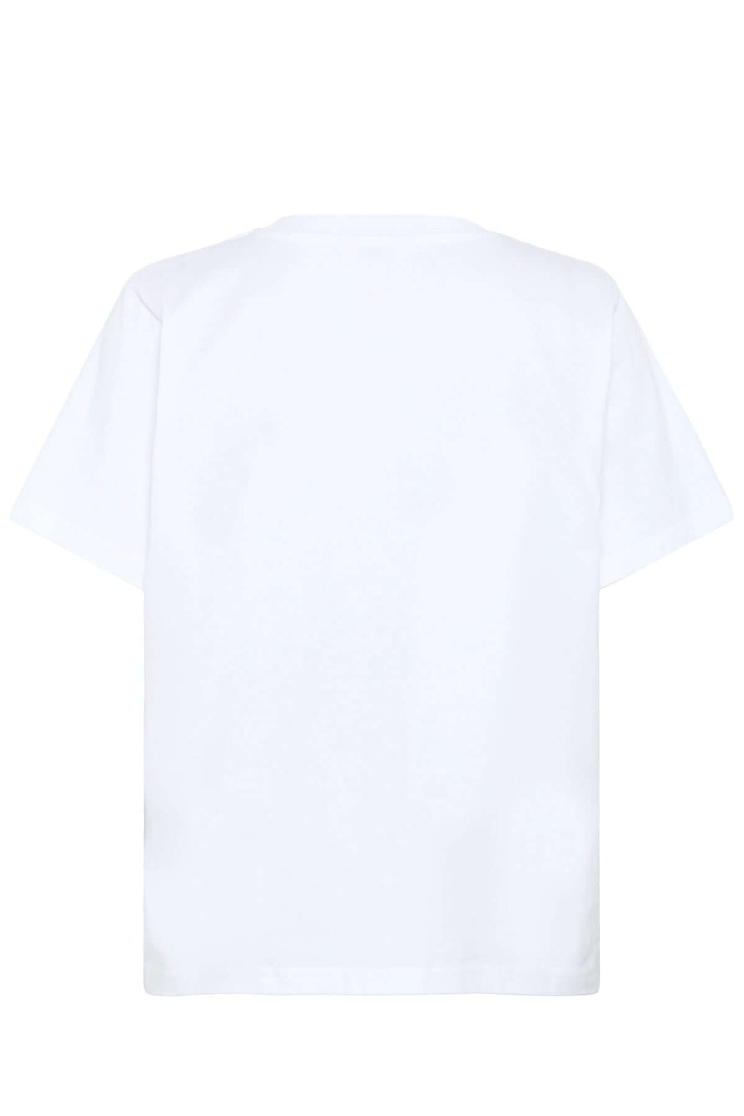 T-shirt en coton biologique blanc, dos, coupe régulière, essentiel pour un look casual.
