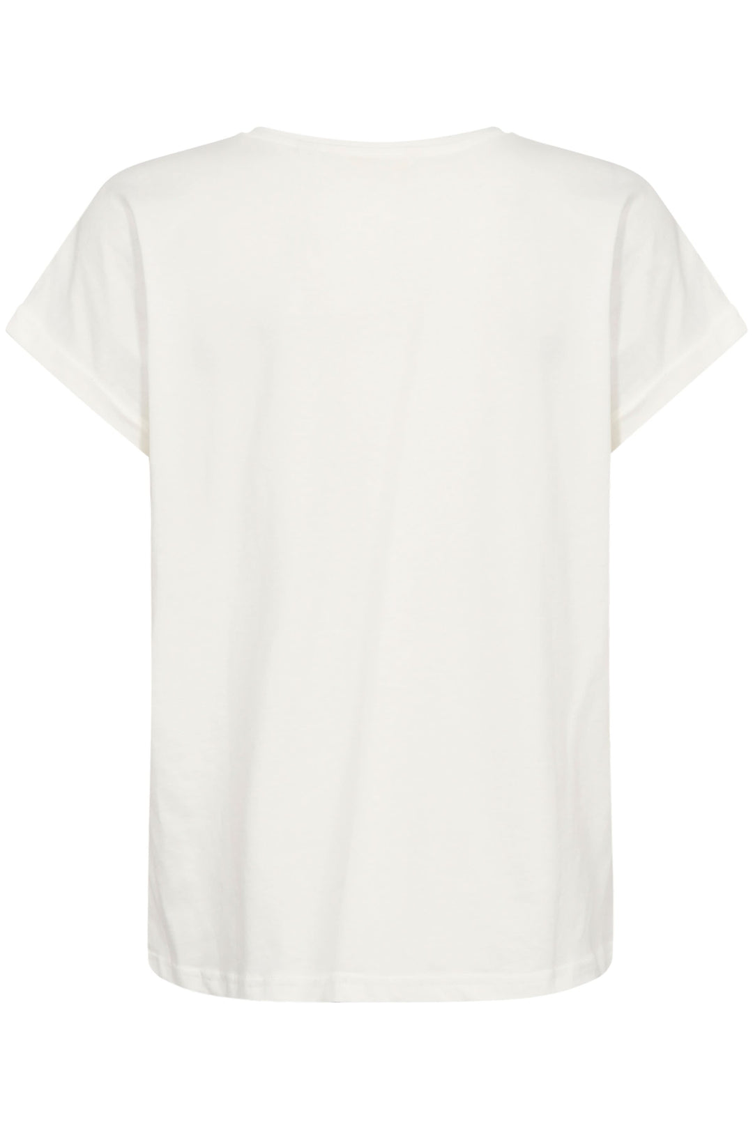 T-shirt Rigga blanc, coupe ample, dos sans impression, style décontracté et moderne pour garde-robe casual.