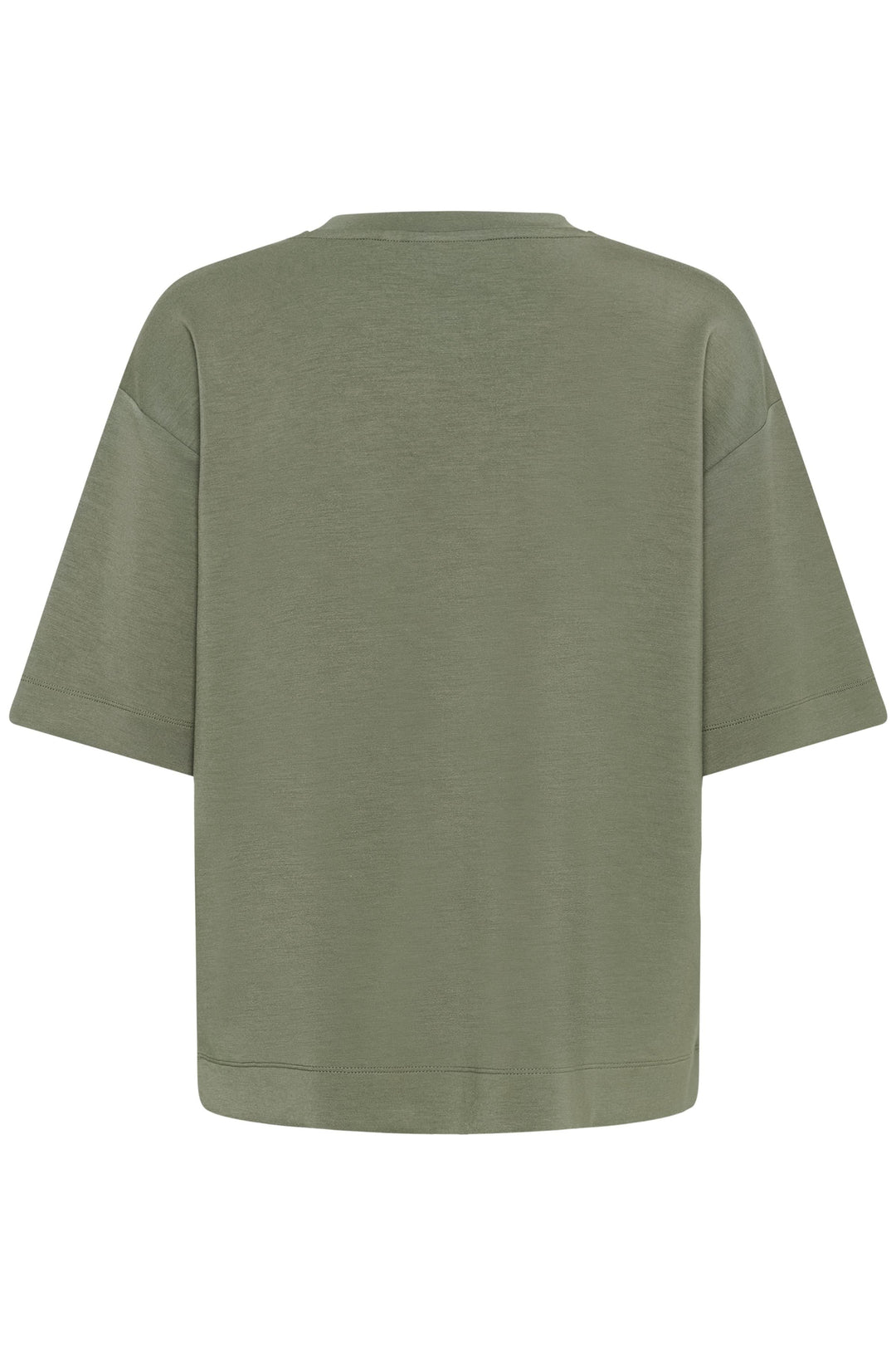 T-shirt Pannie vert à coupe ample avec manches courtes, confortable et élégant, idéal pour un look décontracté et polyvalent.