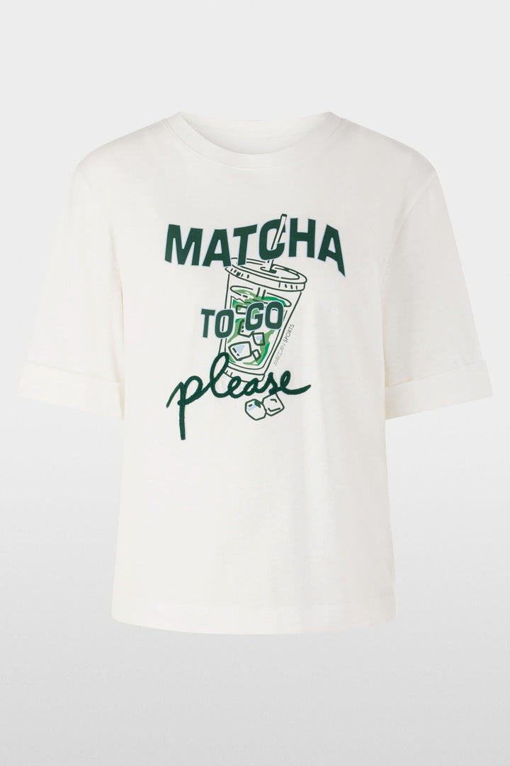 T-shirt imprimée matcha « Rethink Together » avec imprimé graphique audacieux pour un look décontracté et tendance.