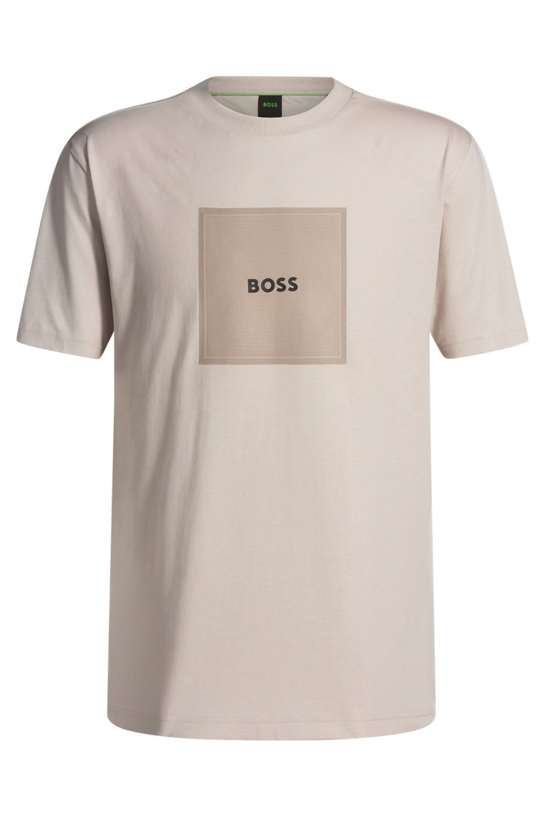 T-shirt BOSS en jersey de coton, coupe droite, logo élégant, écoresponsable.