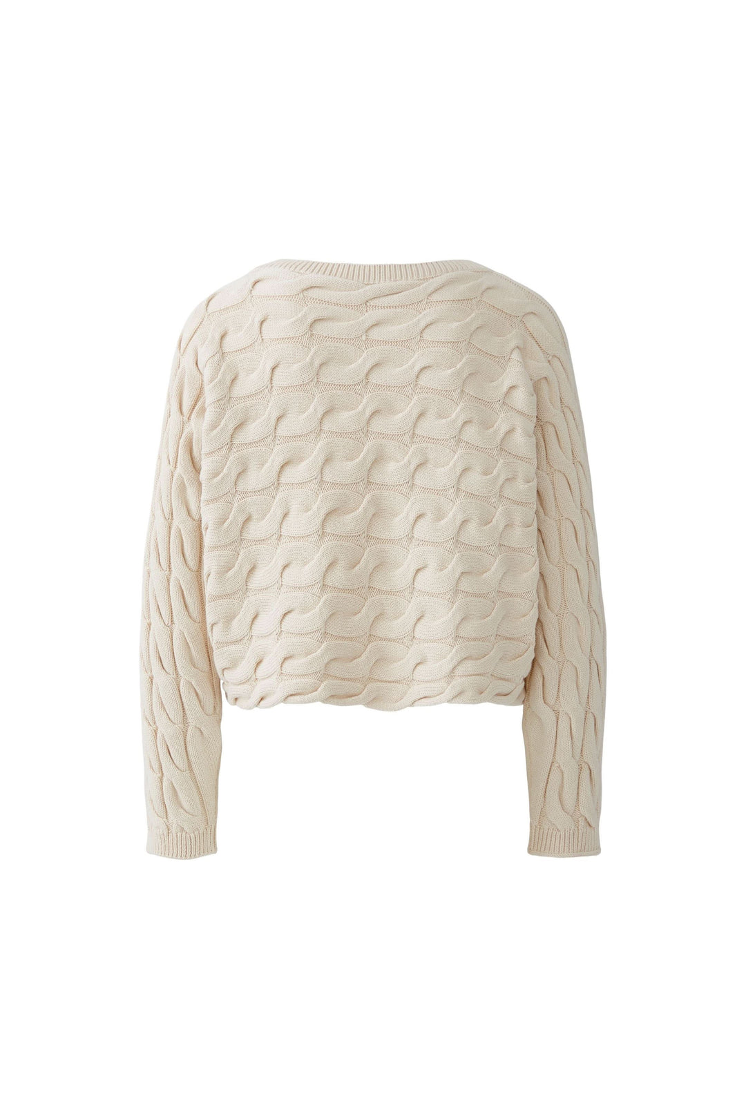 Tricot Sirah avec motif torsadé et coupe carrée moderne, en coton doux, vue arrière