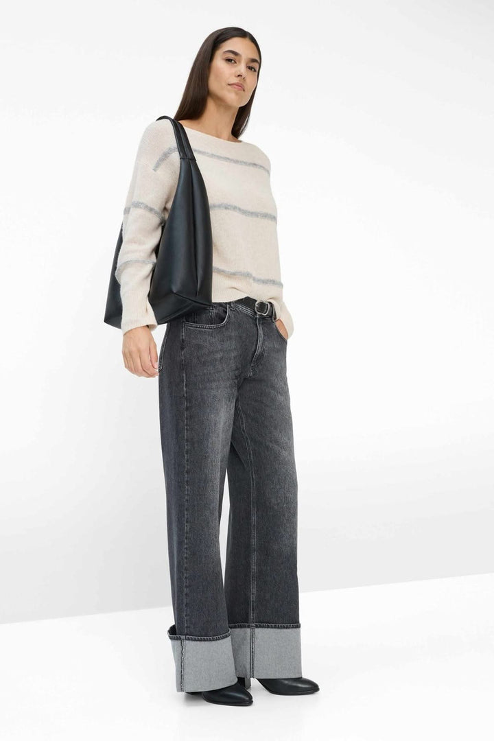 Wide-striped knitwear