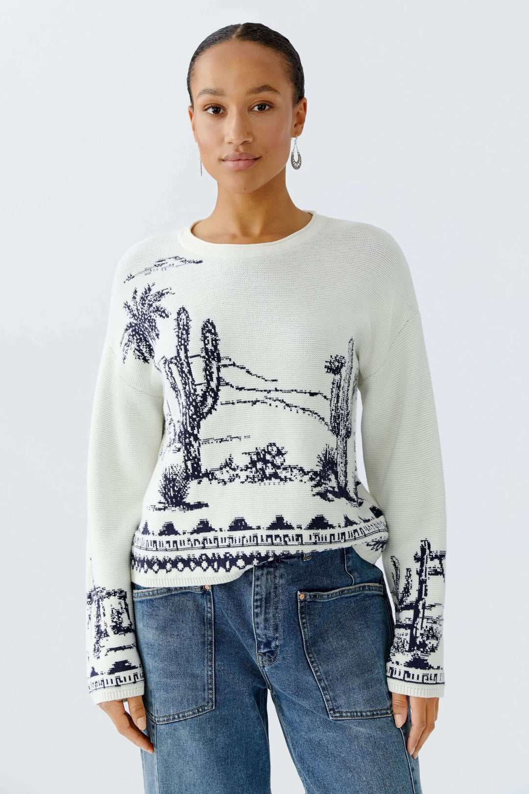 Landscape pattern knit