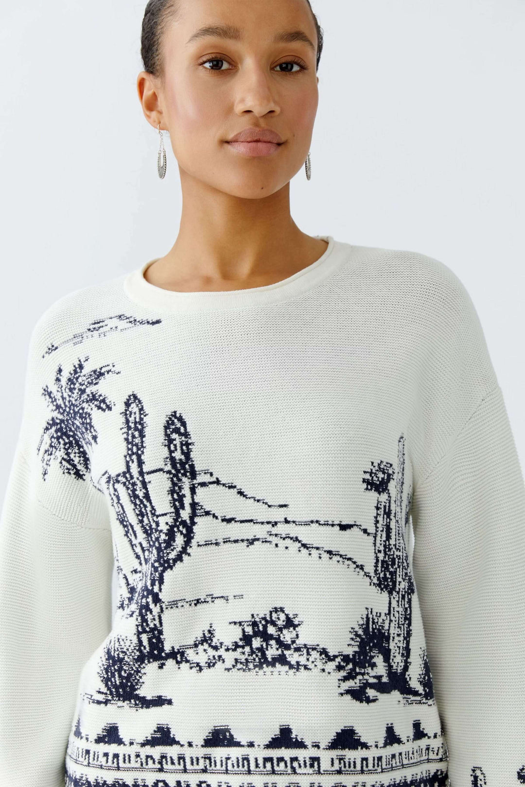 Landscape pattern knit