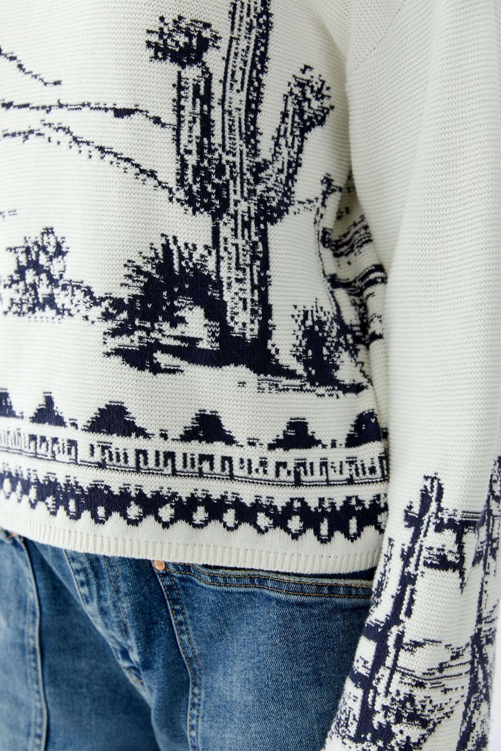 Landscape pattern knit