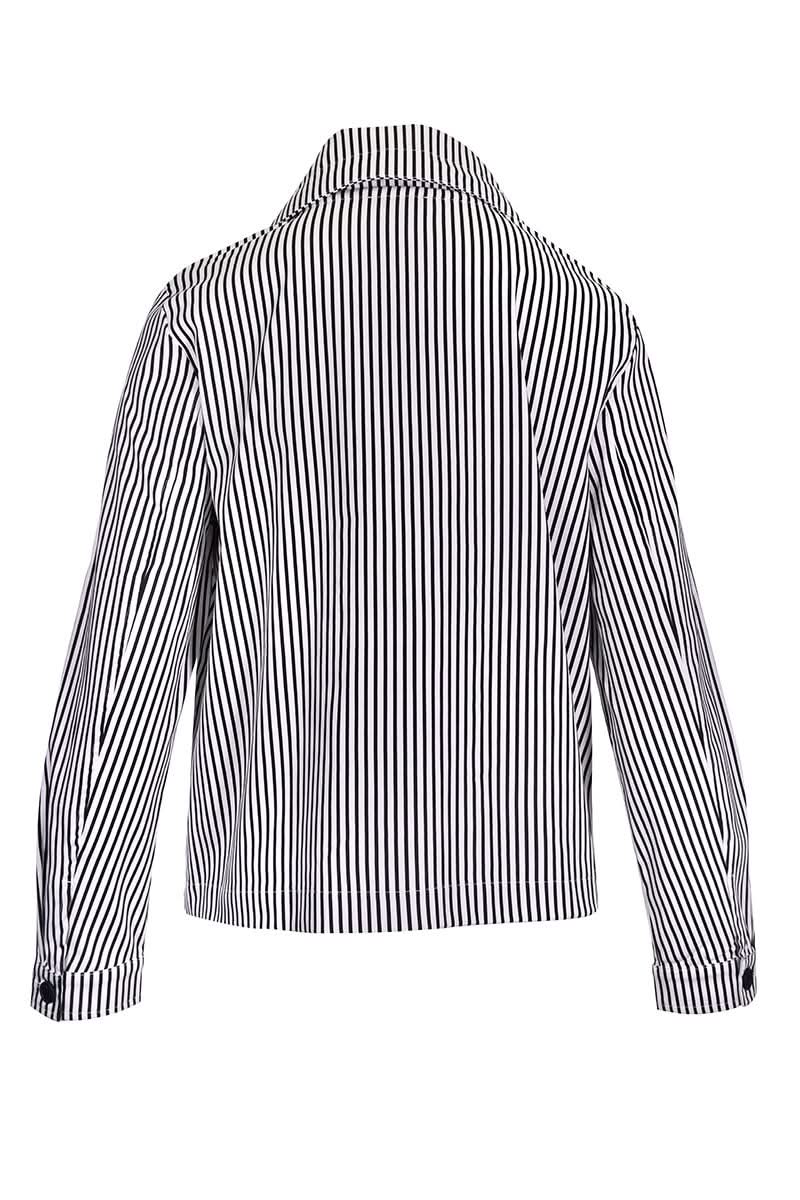 Jill Striped Jacket with Zipper