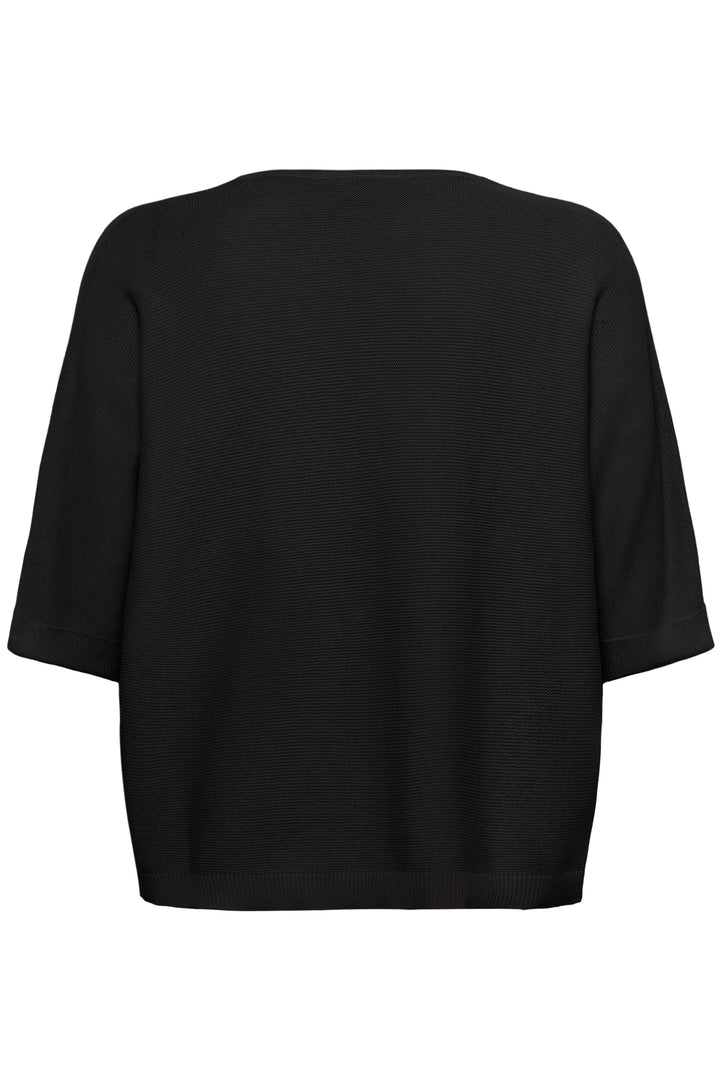 Veste avec manches Sillar noire, à manches courtes et coupe fluide, vue de dos.