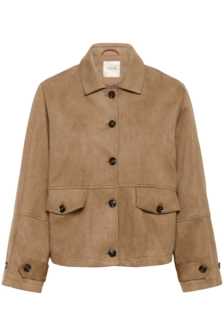 Veste décontractée Cala en matière suédée, coupe droite et élégante, idéale pour compléter une tenue de mi-saison avec raffinement.