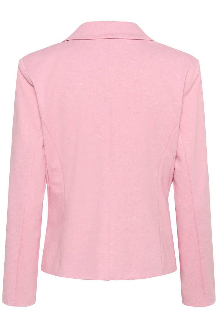 Veston Anett rose à coupe ajustée avec col à revers, vue arrière, idéal pour une tenue professionnelle ou décontractée.