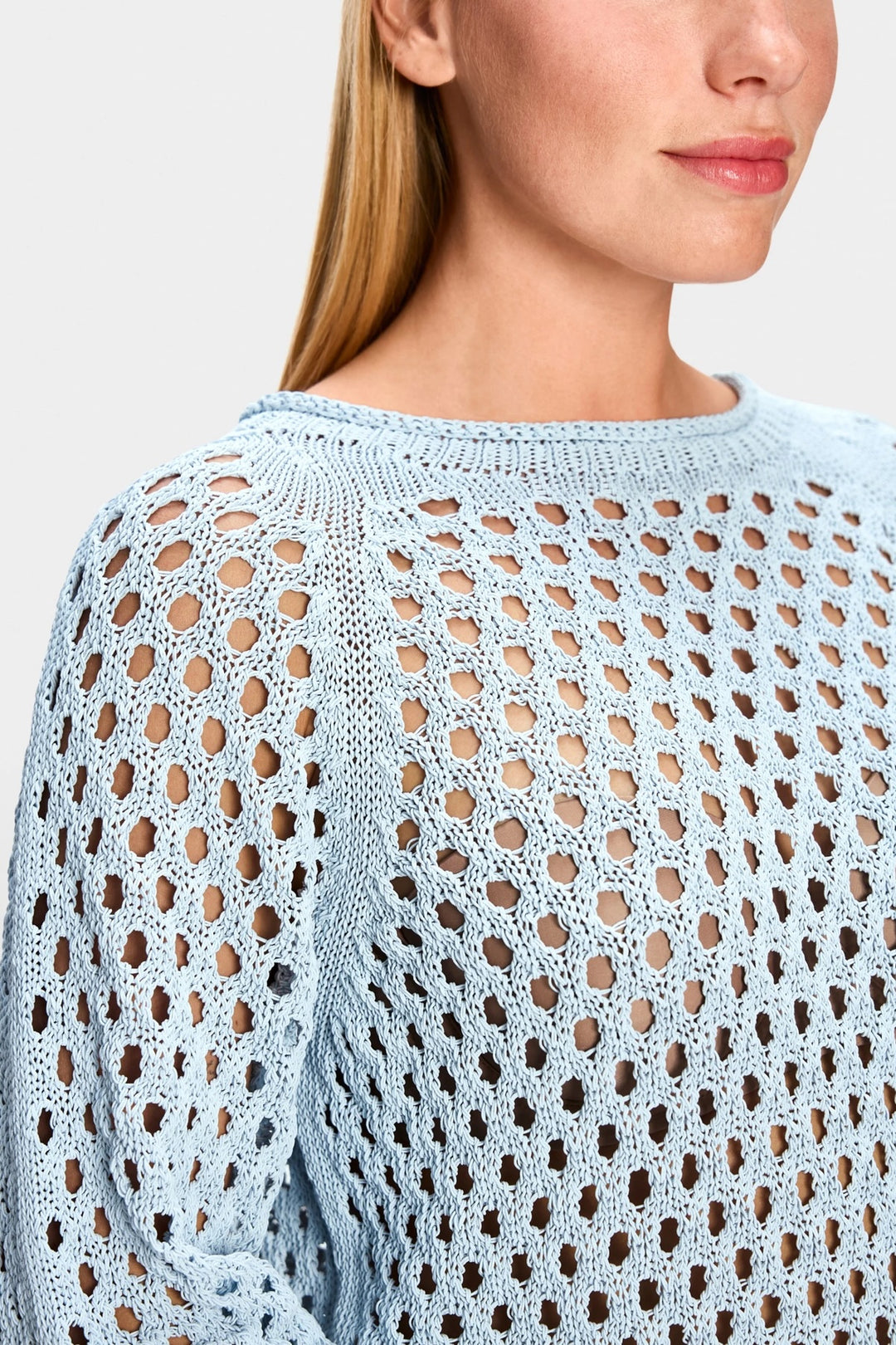 Openwork sweater