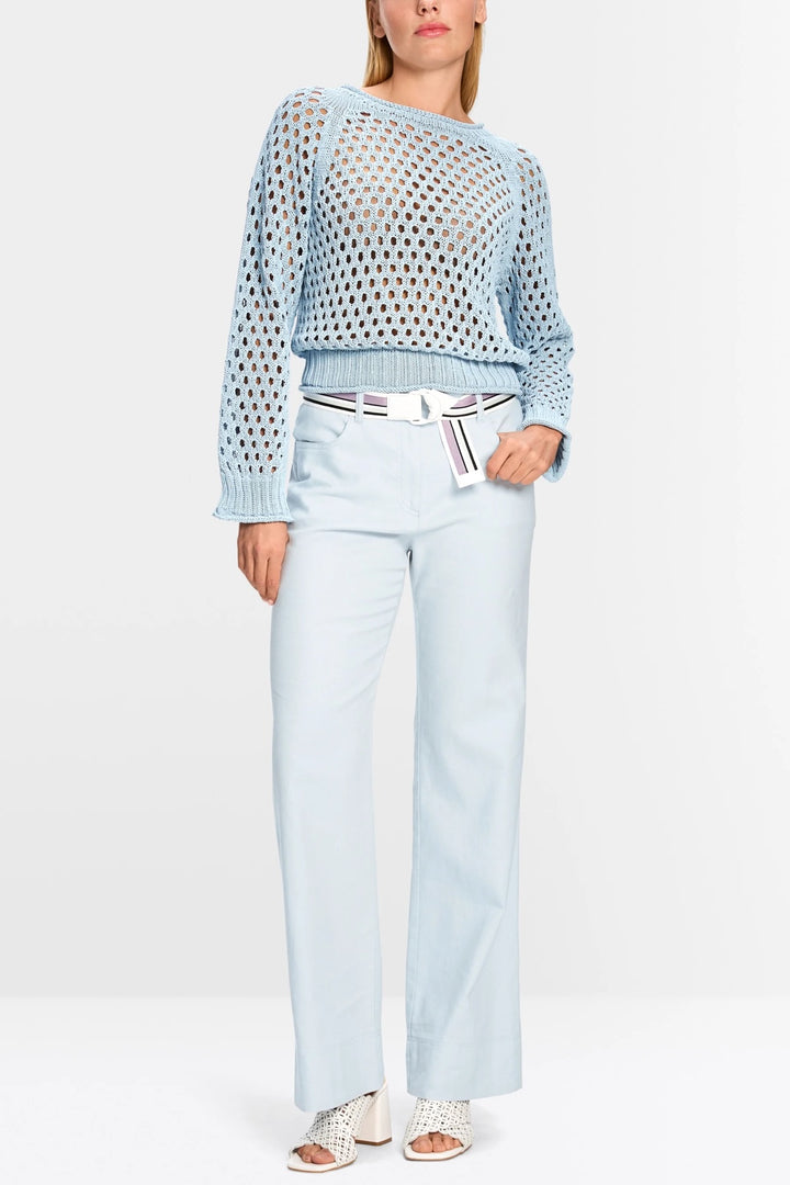 Openwork sweater