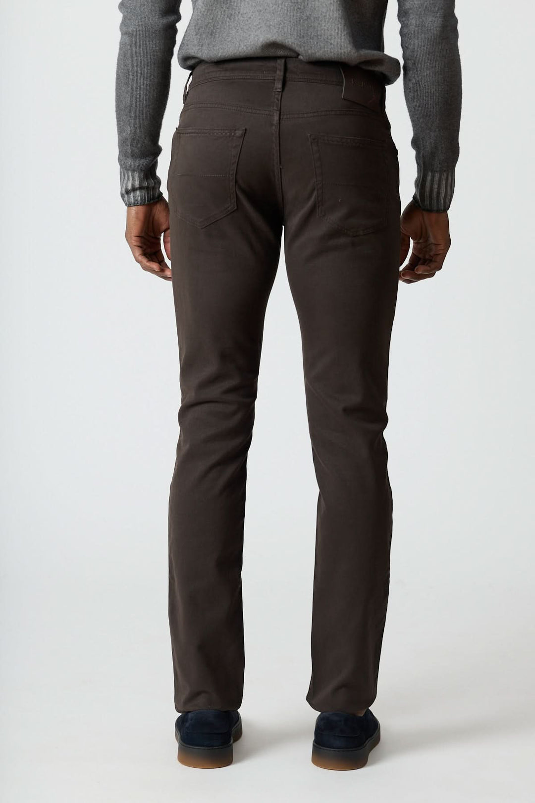5-pocket pants in cotton-lyocell twill