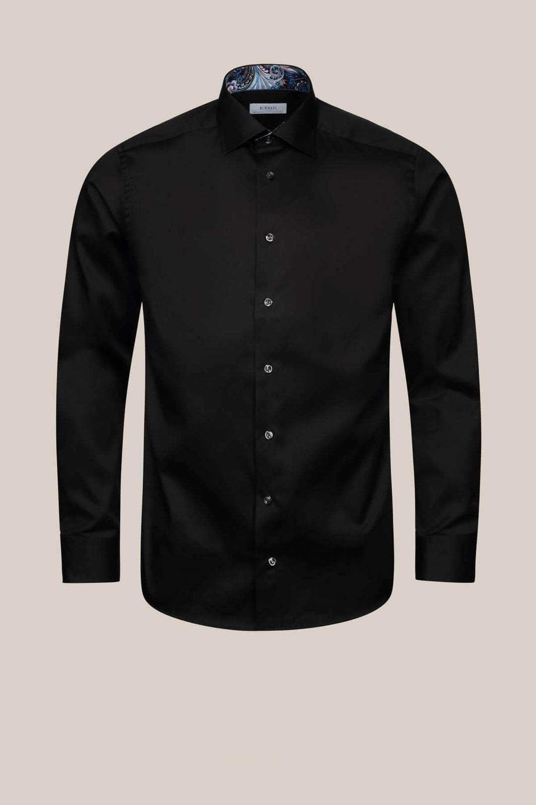 Black shirt with printed details 