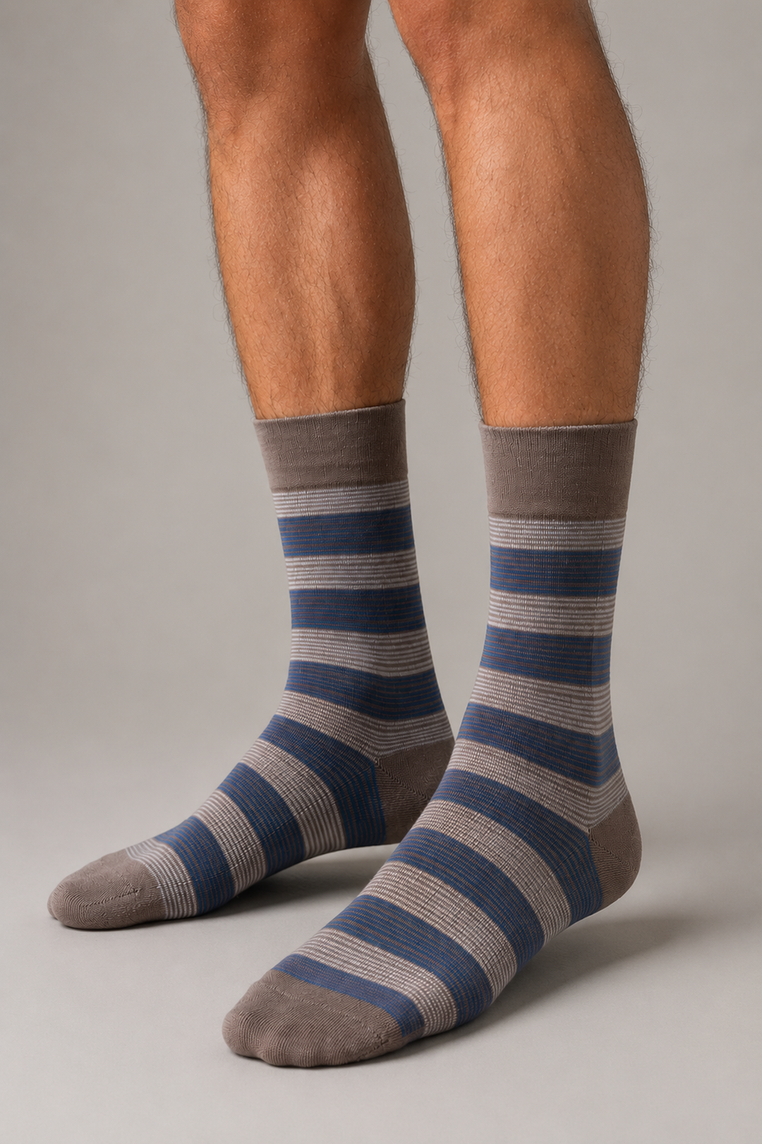 Horizontally striped socks