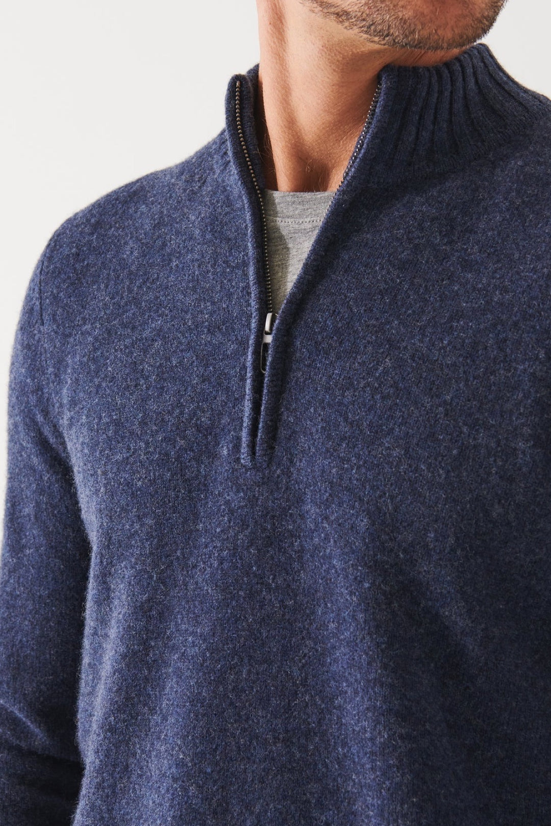 Half-zip merino sweater