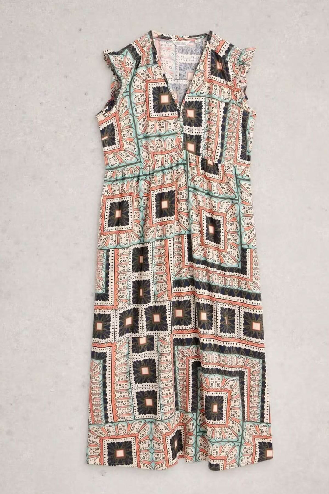 Lorna Long Sleeveless Dress in Linen Blend