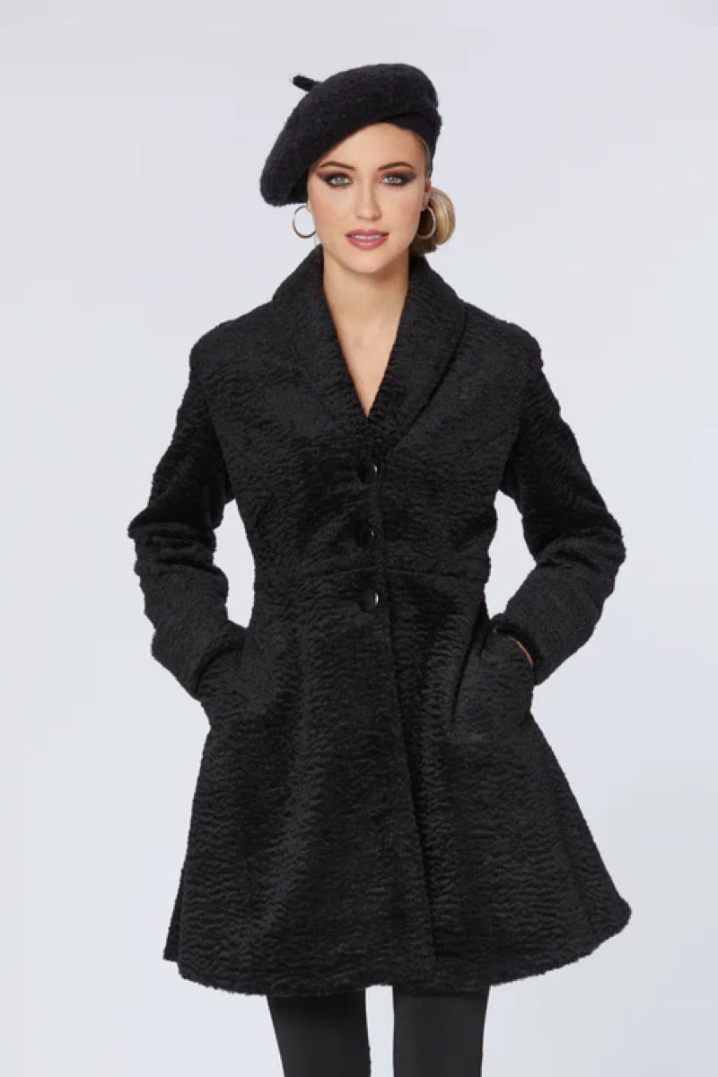 Curly wool coat