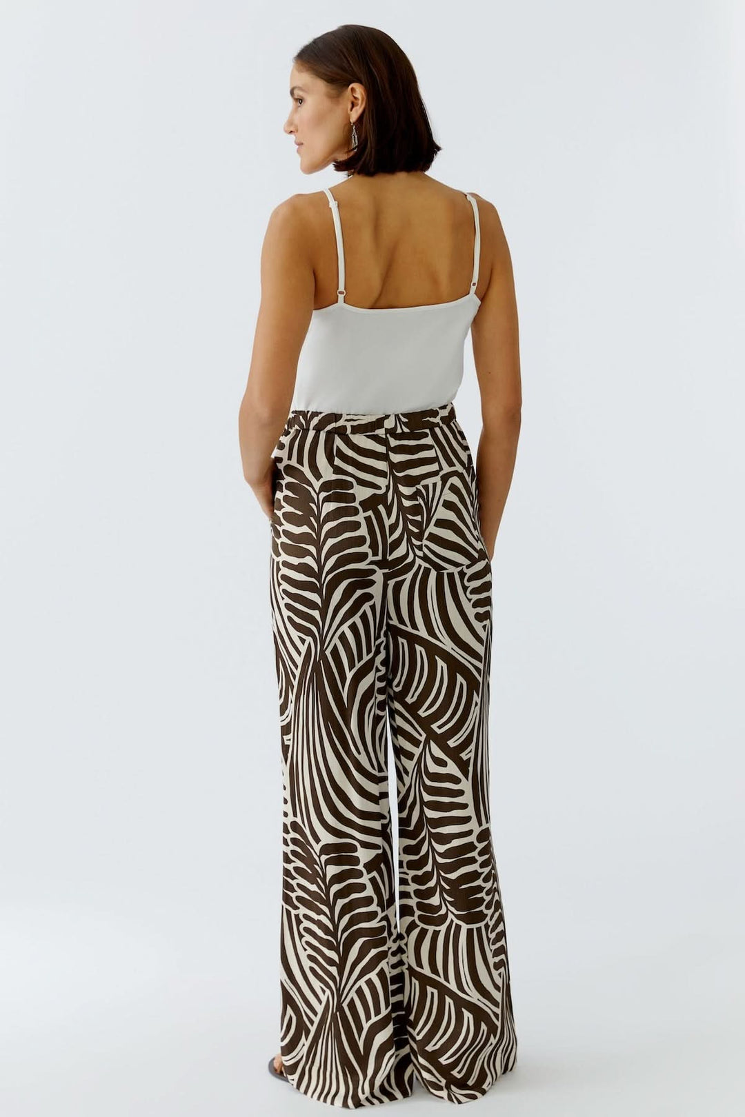 Pantalon coupe droite texturé