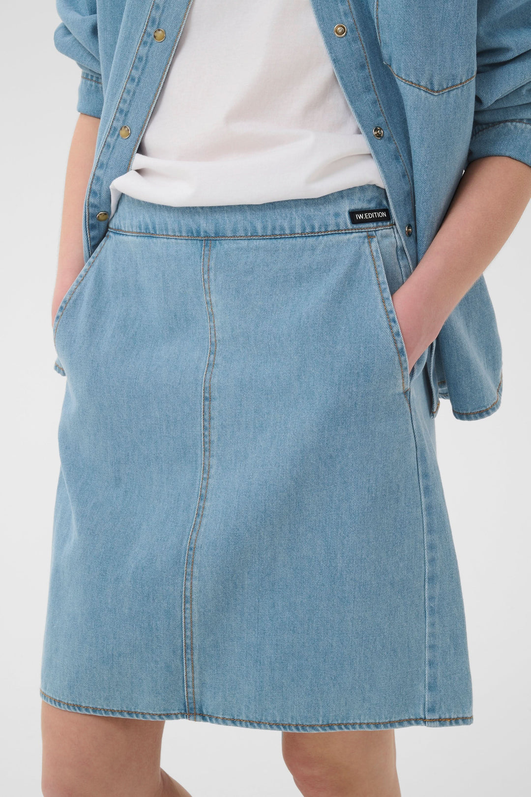 Glenn Short Skirt in Lightweight Denim