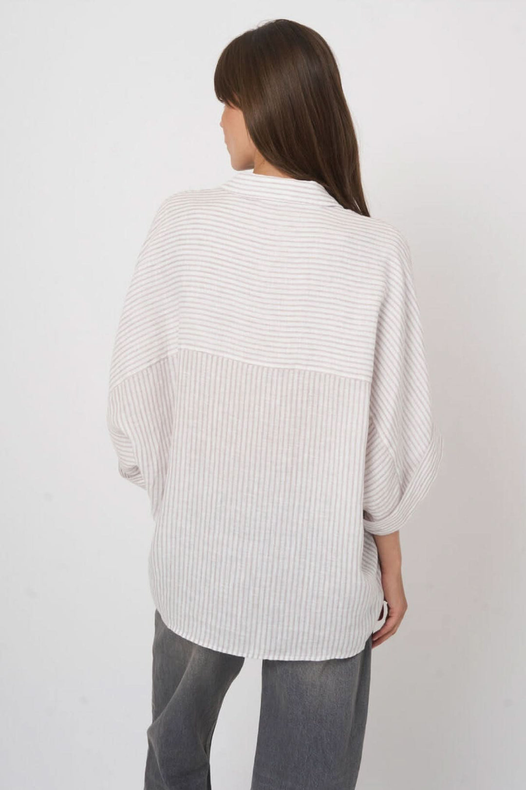 Blouse en lin à rayures