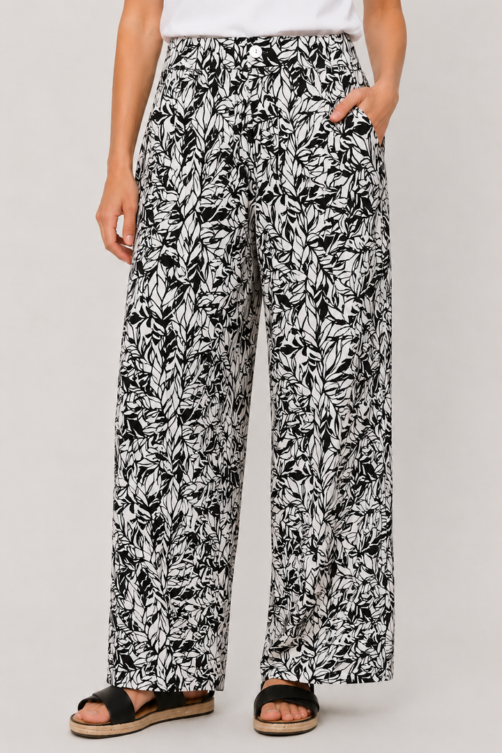 Maine Flowing Pants with Botanical Print