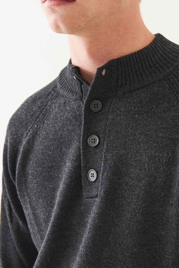 Merino button-down collar sweater