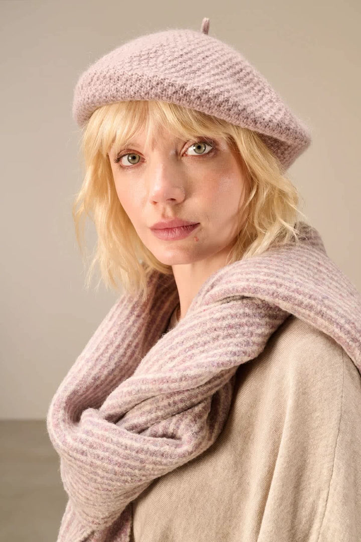 Béret en tricot doux et texturé pour femme Nile