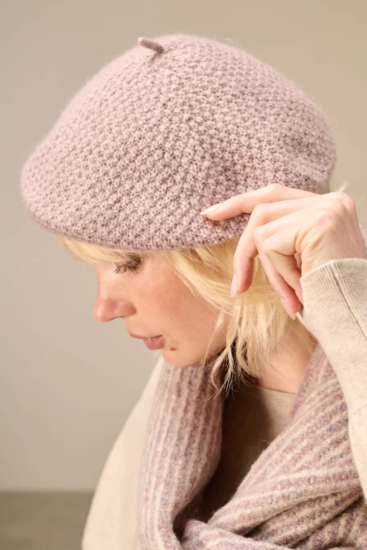 Béret en tricot doux et texturé pour femme Nile