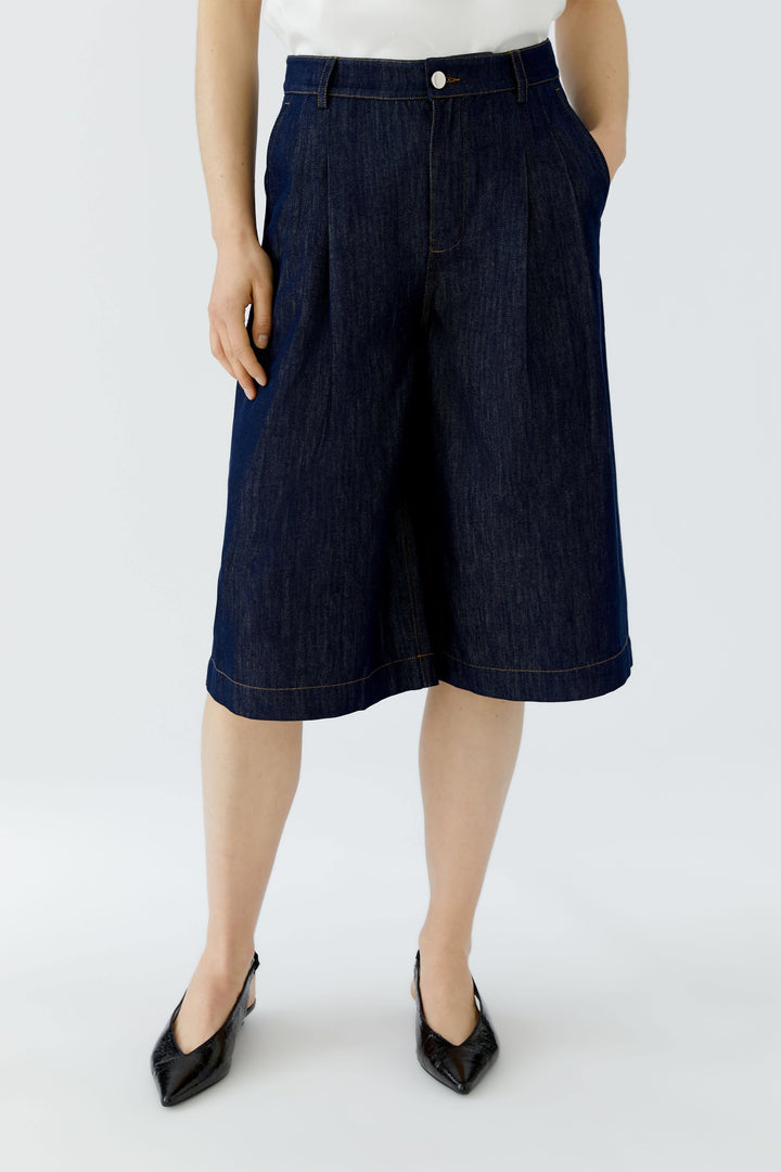 Women’s wide-leg denim Bermuda shorts Oui