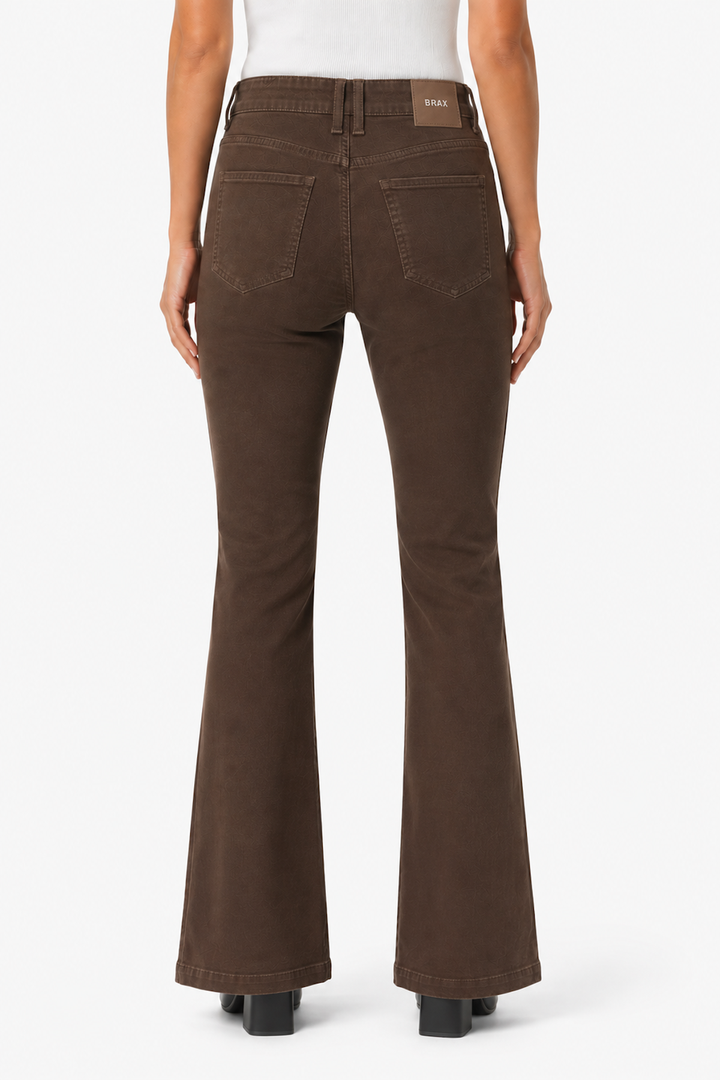 Pantalon Mary évasé à poches plaquées