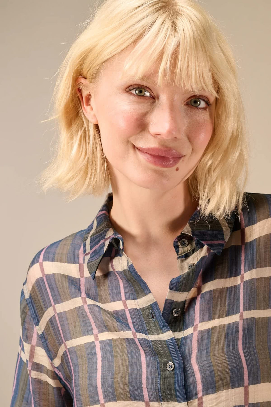 Blouse à carreaux pour femme Nile