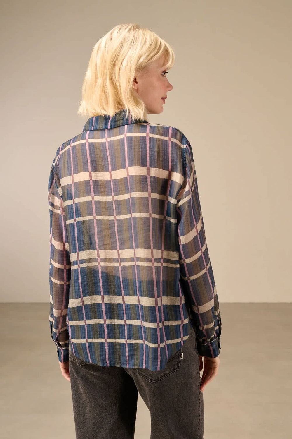Blouse à carreaux pour femme Nile