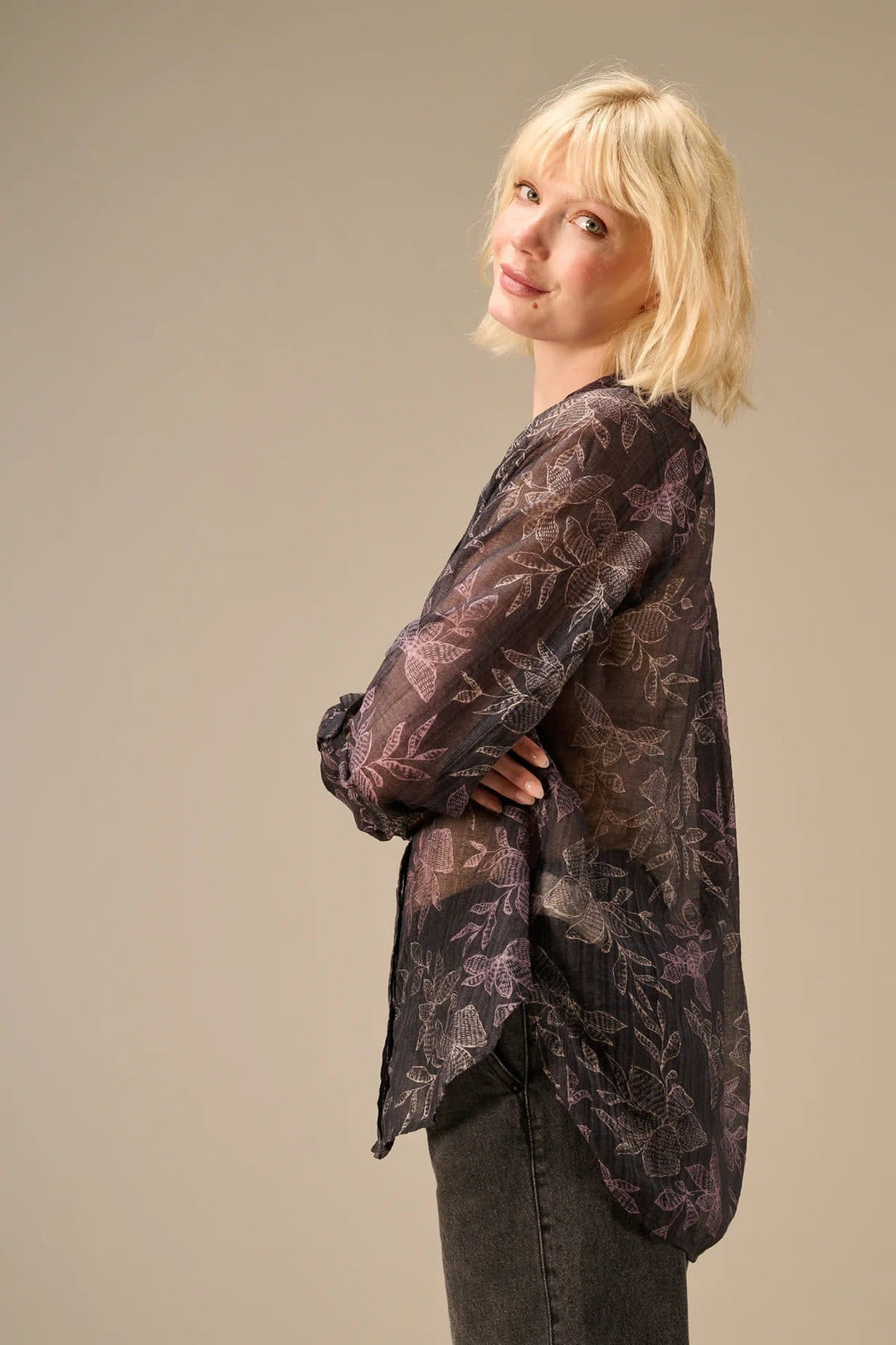 Blouse à imprimé floral pour femme Nile