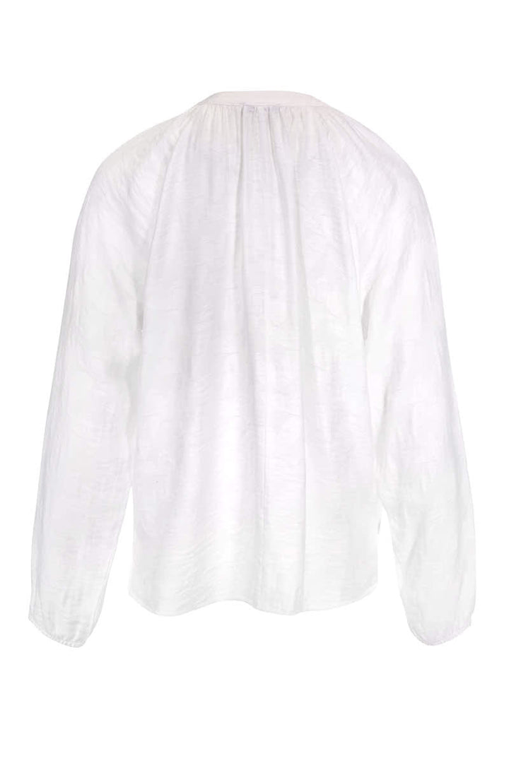 Blouse boutonnée à encolure froncée pour femme kennys