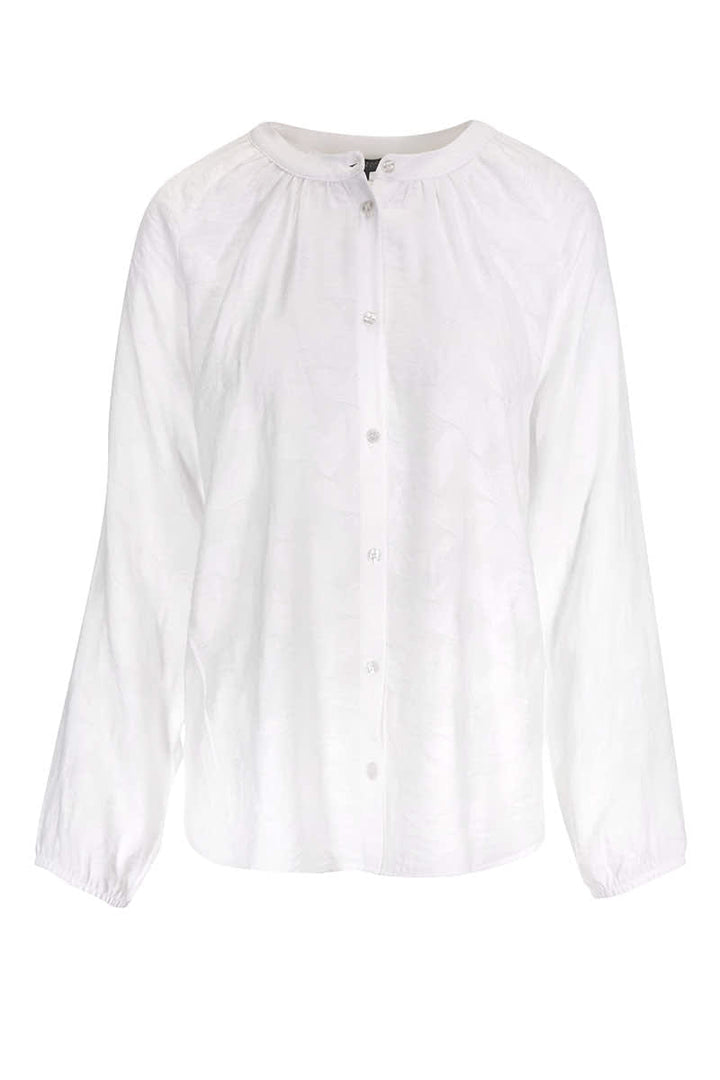 Blouse boutonnée à encolure froncée pour femme kennys